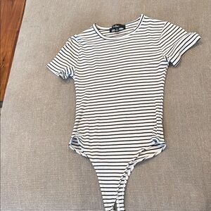 Lulus Black and White Striped Kids One Piece